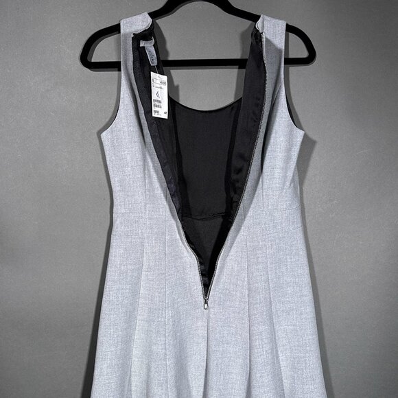 NWT H &‎ M Gray Pinafore Jumper Dress Size 10 - Picture 7 of 16